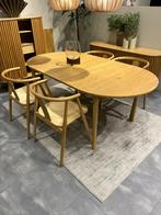 NIEUW uitschuifbare eetkamertafel CARNO, Ophalen, Scandinavisch design, Eikenhout, 50 tot 100 cm