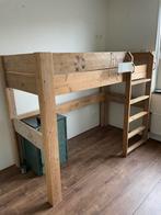 Stoere steigerhouten hoogslaper bed, Kinderen en Baby's, Gebruikt, Hoogslaper, Ophalen