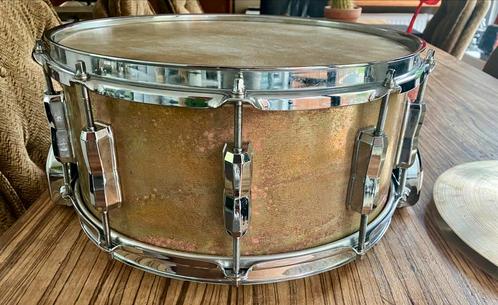 Schitterende brass snare Majestic, Muziek en Instrumenten, Percussie, Zo goed als nieuw, Trommel, Ophalen of Verzenden