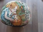 Vintage Tapijt Poef, Ophalen, Minder dan 50 cm, Gebruikt, Minder dan 50 cm