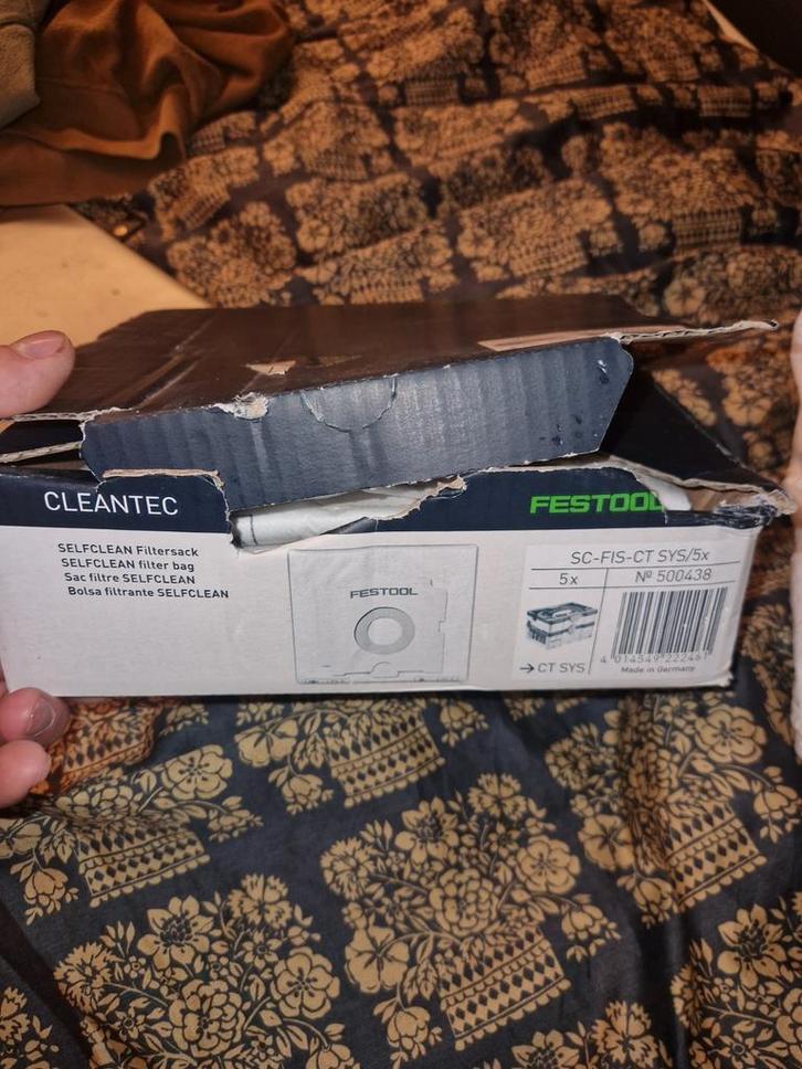 Festool CT SYS Stofzuigerzakken - 5 stuks, Doe-het-zelf en Verbouw, Gereedschap | Machine-onderdelen en Toebehoren, Ophalen of Verzenden