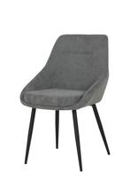 Mooie grijze stoffen eetkamerstoelen, model Jennifer, Nieuw, Ophalen of Verzenden, Metaal, Grijs
