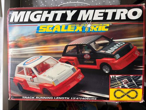 Scarelectric Mighty Metro racebaan vintage, Kinderen en Baby's, Speelgoed | Racebanen, Gebruikt, Racebaan, Elektrisch, Overige merken