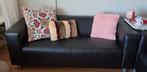 IKEA Klippan bank - zwart kunstleer, Huis en Inrichting, Ophalen, Gebruikt, Driepersoons, Rechte bank