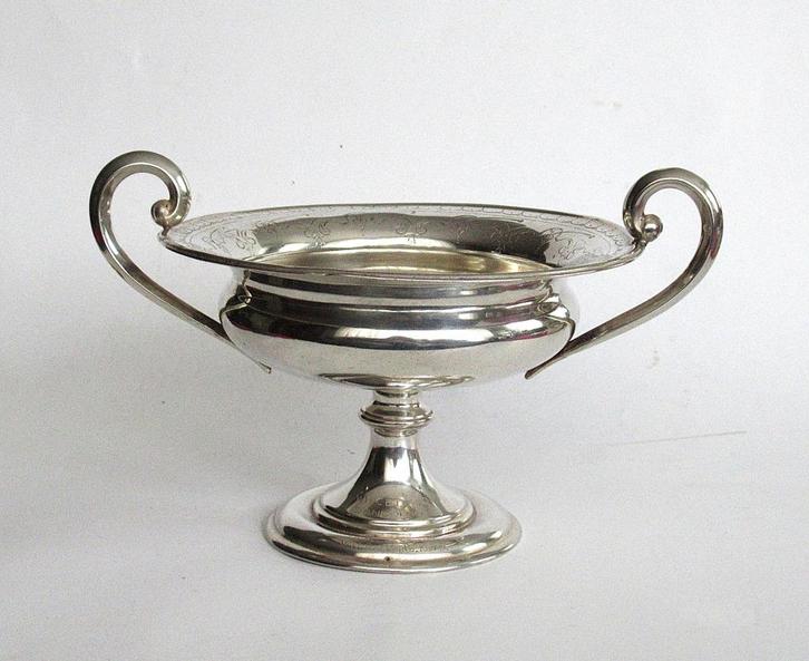 Antiek zilveren schaal JM van Kempen&Zonen, Voorschoten 1882, Antiek en Kunst, Antiek | Goud en Zilver, Zilver, Ophalen of Verzenden