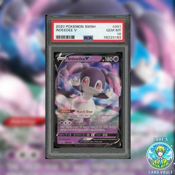 Indeedee V #91 - Sword & Shield - PSA 10 beschikbaar voor biedingen