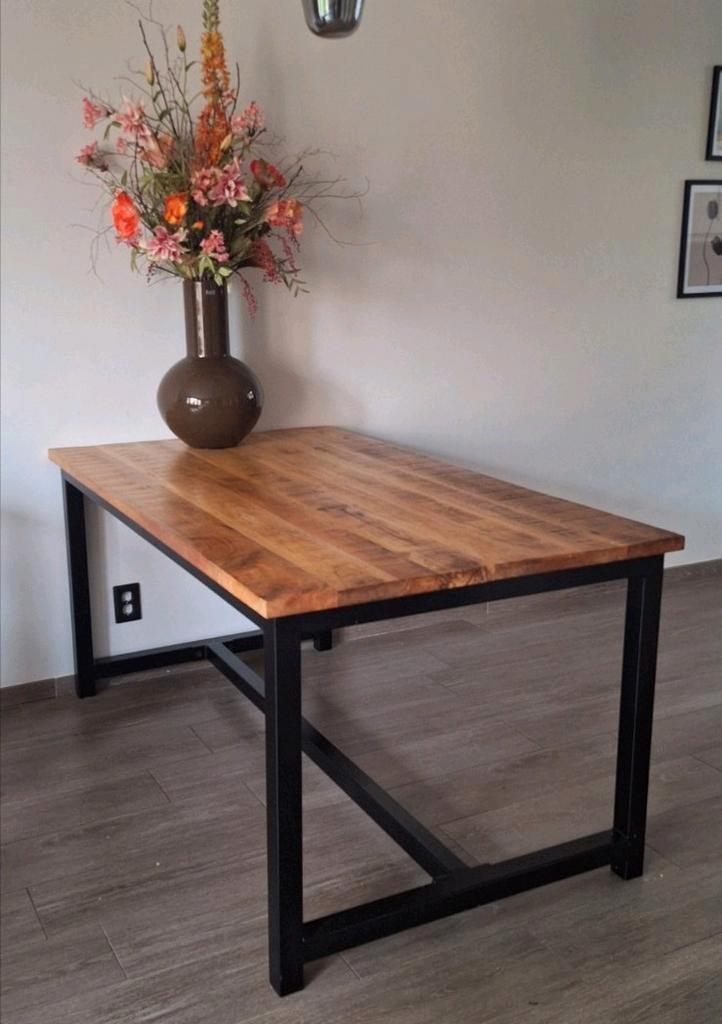 Set eettafel en salontafel, Huis en Inrichting, Tafels | Eettafels, Zo goed als nieuw, 50 tot 100 cm, 150 tot 200 cm, Vier personen