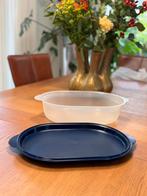 Tupperware serveer schaal - indigo blauwe onderkant, Huis en Inrichting, Ophalen, Zo goed als nieuw, Schaal