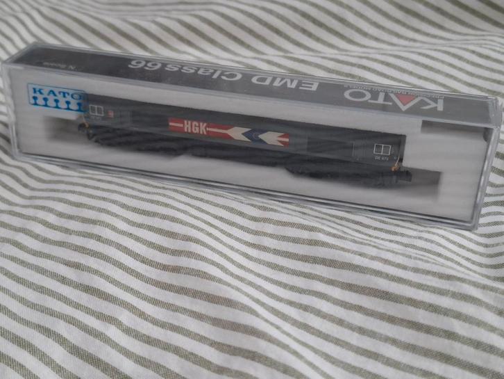 Kato n-spoor class 66 van de HGK. In ovp Echt een top model!, Hobby en Vrije tijd, Modeltreinen | N-Spoor, Zo goed als nieuw, Locomotief