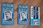 Blue gillette blade extra scheermesje scheermes scheermessen, Antiek en Kunst, Ophalen of Verzenden