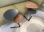 Nieuw Leolux Portello bijzettafel Noten Raven design Tafel, Minder dan 55 cm, Leolux, Nieuw, Overige vormen