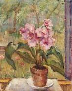 Ina Hooft (1894-1994) Streptocarpus - olieverf, Antiek en Kunst, Kunst | Schilderijen | Klassiek, Verzenden