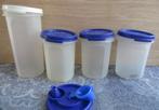 tupperware: 4 ronde ruimtespaarders + 1 schenkdeksel, Ophalen of Verzenden, Gebruikt, Overige typen