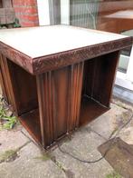 Vintage boekenmolen met verlichting - rokers kastje, Huis en Inrichting, Kasten | Boekenkasten, Gebruikt, Minder dan 100 cm, 25 tot 50 cm