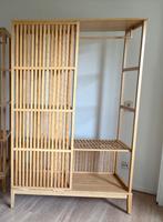 IKEA Nordkisa bamboe kast, Huis en Inrichting, Ophalen, 100 tot 150 cm, Met hangruimte, Zo goed als nieuw
