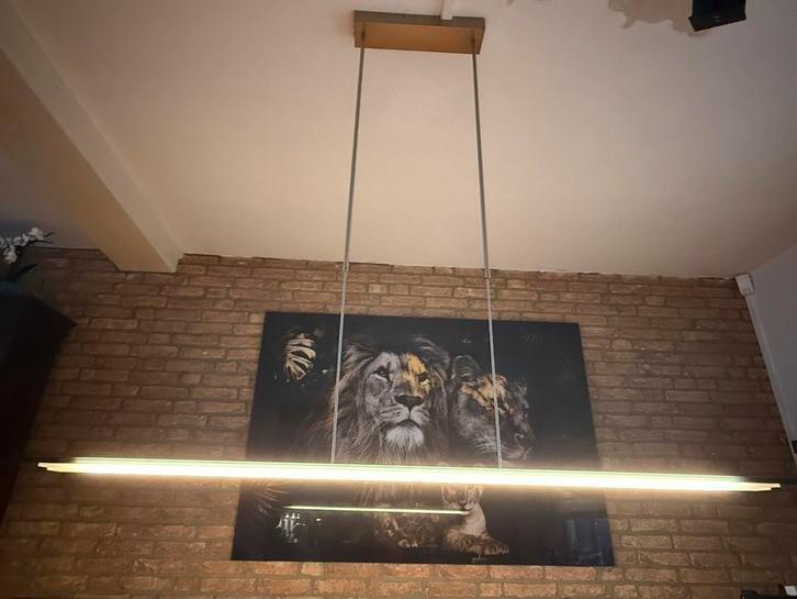 Steinhauer hanglamp 140cm, Huis en Inrichting, Lampen | Hanglampen, Gebruikt, 75 cm of meer, Glas, Ophalen