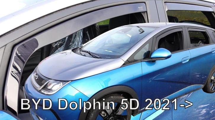 zijwindschermen raamspoilers donker getint oa BYD oa Dolphin, Auto diversen, Auto-accessoires, Nieuw, Ophalen of Verzenden