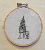 Martinitoren handgeborduurd 11cm, Hobby en Vrije tijd, Borduren en Borduurmachines, Ophalen of Verzenden, Zo goed als nieuw, Borduurpakket