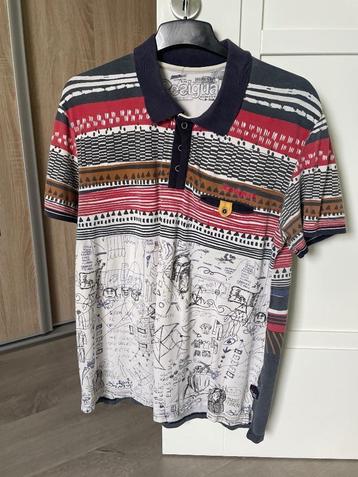 Desigual kleurrijke polo heren maat XL beschikbaar voor biedingen