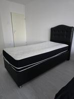 Eenpersoons Boxspring Zwart, Verstelbaar, 90 cm, Eenpersoons, Zwart