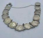 Zilveren Stuiver Armband Willem 3 (1850-1969), Ophalen of Verzenden, Zo goed als nieuw, Met bedels of kralen, Zilver