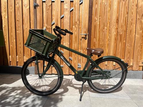 Kinderfiets Aldo Cargo Load 24 Inch Donkergroen Jongens, Fietsen en Brommers, Fietsen | Jongens, Gebruikt, 24 inch, Versnellingen