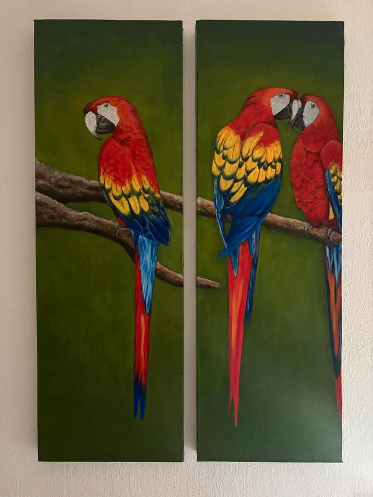 Diverse dieren schilderijen ., Antiek en Kunst, Kunst | Schilderijen | Klassiek, Ophalen