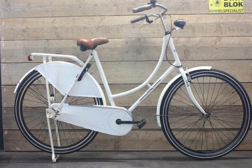Popal omafiets remnaaf glans wit met garantie, Fietsen en Brommers, Fietsen | Dames | Omafietsen, Gebruikt