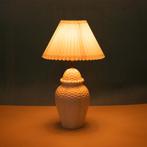 Vintage tafellamp gevlochten keramiek l regency table lamp, Ophalen of Verzenden, Gebruikt