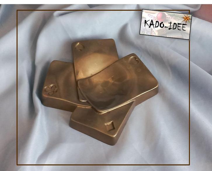 Vide poche messing – kaartspel, 14 cm, Antiek en Kunst, Antiek | Koper en Brons, Ophalen of Verzenden