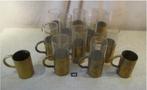 Mooie Partij van Theeglazen in Koperen houders, Antiek en Kunst, Antiek | Koper en Brons, Ophalen of Verzenden, Koper
