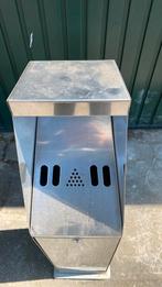 Stijlvolle RVS Asbak, Ophalen, Gebruikt, Minder dan 10 liter, Rvs