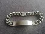 Edelstalen heren armband zilver nieuw, Ophalen of Verzenden, Nieuw, Zilver, Zilver