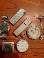Oude horloges en aanstekers, Sieraden, Tassen en Uiterlijk, Horloges | Antiek, Ophalen, Staal, Overige merken, Met ketting