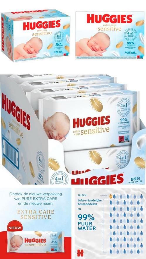 Huggies extra care sensitive billendoekjes 7 euro per doos, Kinderen en Baby's, Badjes en Verzorging, Nieuw, Overige typen, Overige merken
