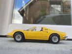 1:18 Ferrari 246 GTS Dino geel 1970 Hotwheels / JJTOP, Ophalen of Verzenden, Zo goed als nieuw, Auto, Hot Wheels