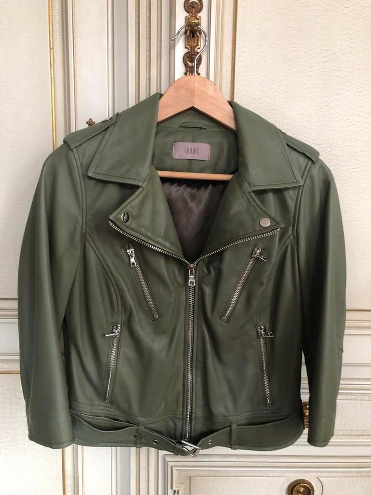 Leren jasje Ibana (Kate Moss) - maat 38, Kleding | Dames, Jasjes, Kostuums en Pakken, Zo goed als nieuw, Jasje, Maat 38/40 (M)