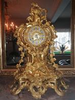 bronze dore louis XV style pendule antiek, Ophalen of Verzenden