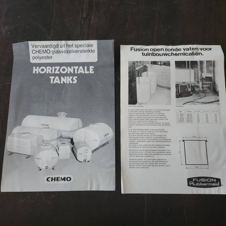Chemo & Fusion Tanks - Brochure Set, Boeken, Catalogussen en Folders, Ophalen of Verzenden