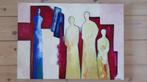 Schilderij 4 Looking at the tall tiny blue woman 70x50x3,7cm, Antiek en Kunst, Ophalen