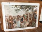 schoolplaat "Ludger predikt in de Groninger Gouwen", Antiek en Kunst, Antiek | Schoolplaten, Ophalen, Geschiedenis