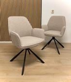 Zes nieuwe teddy bouclé eetkamerstoelen met draaiende kuip, Ophalen, Overige kleuren, Japandi industrieel landelijk draaistoel stoelen stoel