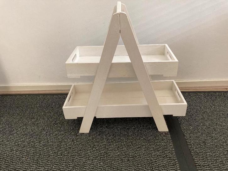 Riverdale wit houten etagère / dienbladen, Huis en Inrichting, Woonaccessoires | Etagères, Gebruikt, Ophalen of Verzenden