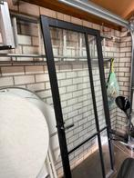 Opdekdeur staallook glas 93x211, Doe-het-zelf en Verbouw, Deuren en Horren, Ophalen, Gebruikt, 80 tot 100 cm, Binnendeur