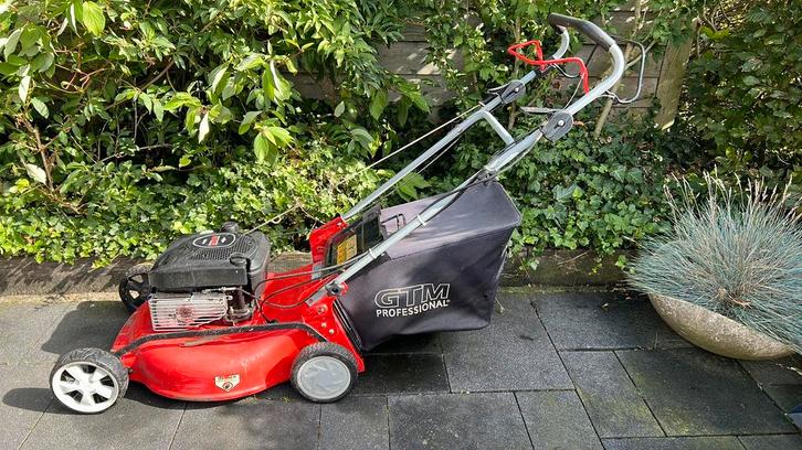 GTM Professional Benzine Grasmaaier, Tuin en Terras, Grasmaaiers, Gebruikt, Benzine-grasmaaier, 40 t/m 49 cm, Cirkelmaaier, Opvangzak