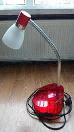 Livarno rode bureaulamp met pennenbak, Ophalen of Verzenden, Gebruikt, Minder dan 50 cm