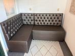 Hoekbank zithoek keukenhoek taupe, Ophalen, Zo goed als nieuw