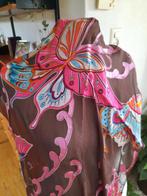 Zijden sjaal vlinders 100% zijde silk s m l xl bloemen, Ophalen of Verzenden, Sjaal, Zo goed als nieuw