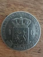 1 gulden 1865, 1 gulden, Koning Willem III, Zilver, Ophalen of Verzenden