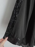 Bonprix Zwarte blouse met pailletten - maat 46, Bonprix, Bonprix, Zwart, Maat 46/48 (XL) of groter